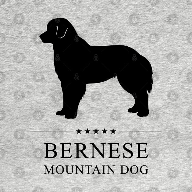 Bernese Mountain Dog Black Silhouette by millersye